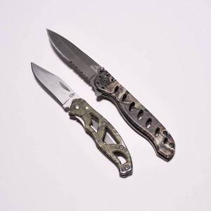 Gerber Camouflage Camo Folding Knife Lot Paraframe Mini, Evo Jr
