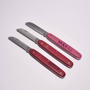 Victorinox Swiss Army Gardener Floral Folding Knife Lot 3 Knives Sharpie Names