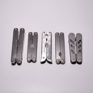 Assorted Silver Metal Mid Sized Multi Tool Knife Lot 5 Multi Tools