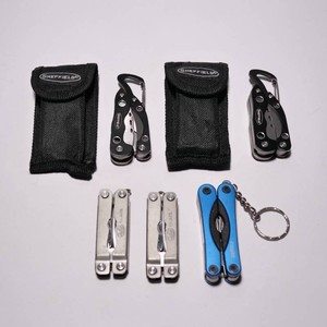 Assorted Small Sheffield Multi Tool Knife Lot 5 Multi Tools 2 Sheaths