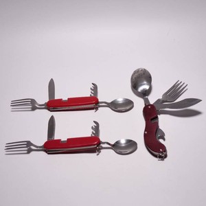 Lot of 3 Campers Utensil Fork, Spoon, Bottle Opener & Knife 2 Coleman 1 Unbranded