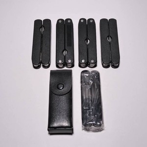 Assorted Black Plastic Multi Tool Knife Lot 5 Multi Tools, 1 New in Sheath