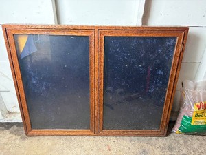 Large Curio Wooden Display Glass Cabinet Vintage