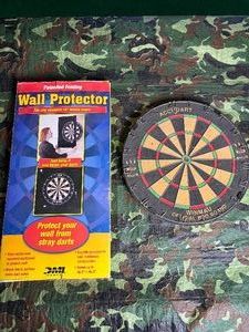 Pressed Wood Dart Board Made in England and Wall Protector Sleeve
