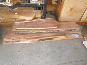 Pile of Wood Slabs Walnut & 