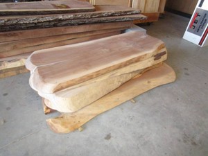Pile of De-barked Walnut Slabs
