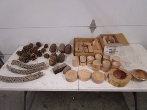 Cactus Ams, Pine Cones & Misc Wood Pcs