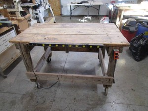 Rolling Table wPower Strip 34x5x3