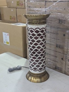 Mosaic Lighted Pedestal Table - 27 x 10