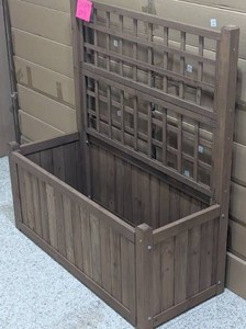 Cedar Garden Planter Trellis - Natural - 39W x 17D x 43H