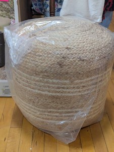 Cheyenne Jute Pouf - Tan - Quality Pouf