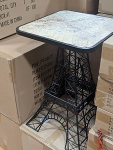 Metal Eiffel Tower Side Table - 24 H x 16DW