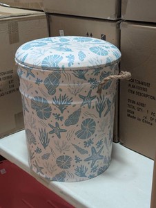 Ocean View Sofia Storage Stool w Handles
