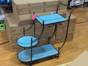 Mobile BarCoffee Cart - 3 Tier - 38 H x 36 W x 15 D