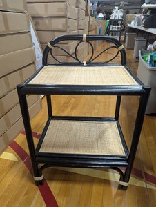 Camila Rattan Night Stand - Black
