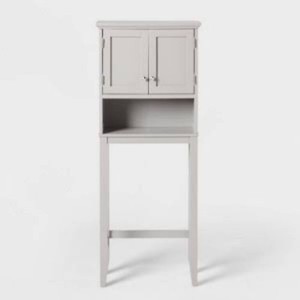 Wood Space Saver Etagere Gray - Threshold - 62.5 Inches (H) x 24.5 Inches (W) x 9.75 Inches (D)