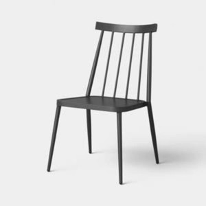Windsor Armless Patio Dining Stack Chair Black - Threshold