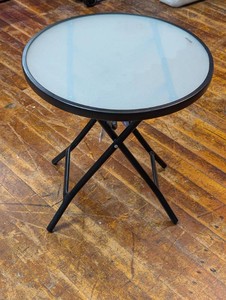 Folding Patio Accent Table- Clear Room Essentials