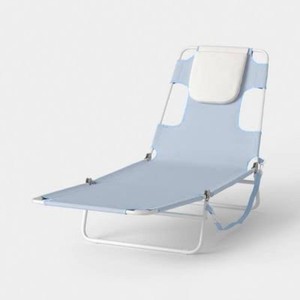Folding Beach Tanning Chair Light Blue - Room Essentials