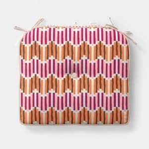 18x20 Wavy Stripe Curved Seat Cushion Multi Warm - Threshold