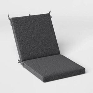 43x21 Solid Woven Outdoor Chair Cushion Charcoal - Threshold