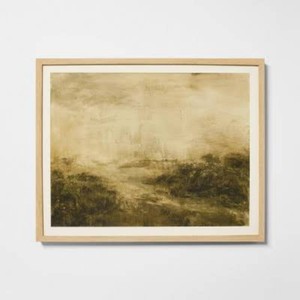 24x30 Abstract Green Tone Landscape Wall Art - Threshold designed with Studio McGee