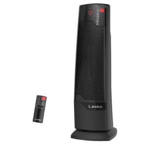 Ceramic Tower Heater, 1500w, Remote Control, Black