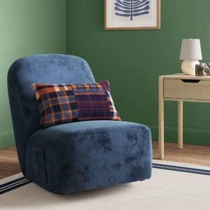 Rocking Floor Dorm Lounge Chair Navy Corduroy - Room Essentials