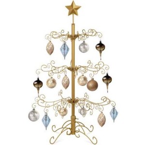 Best Choice Products 6ft Wrought Iron Ornament Display Christmas Tree w Easy Assembly, Stand - Gold