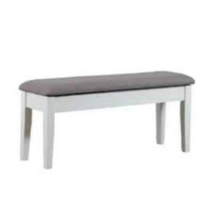 Powell Taupe Storage Bench 15D8153B, Wood wUpholstery, 44Wx14Dx18H,