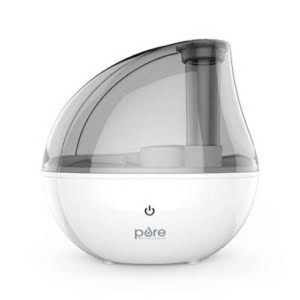 Pure Enrichment MistAire Ultrasonic Cool Mist Humidifier Silver Bedroom & Baby Use, 1.5L, 25hr Run, No Filter Needed