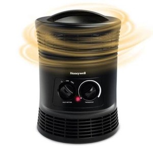 Honeywell 360 Surround Space Heater for Indoor Use, Small Electric Space Heater, Black