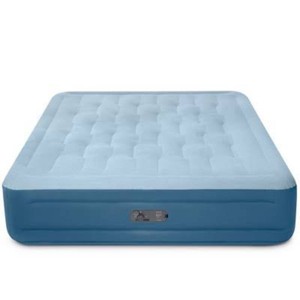Intex Mid Rise Hexbeam 14 Electric Pump Queen Air Mattress - Dark Blue Denim IndoorOutdoor Use, Built-In Air Pump
