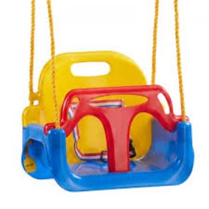 VEVOR 3-in-1 Baby Swing Seat 300 lbs Capacity Toddler Swing RedYellowBlue