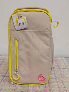 Bike Cooler 6 Cans  4.5qt Soft Sided - Sun Squad Beige with Yellow Trim