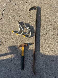 Hammer, Hooks, & Crow Bar