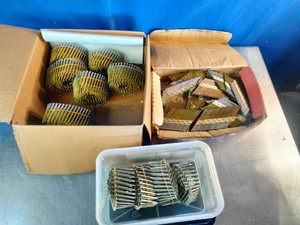 Collated pneumatic construction nails,