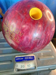 15 pound Swirl-patterned Dyno-Thane The Thing Returns reactive resin bowling ball