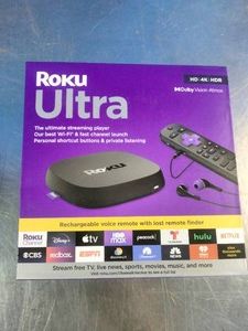 Roku Ultra 4K streaming media player package