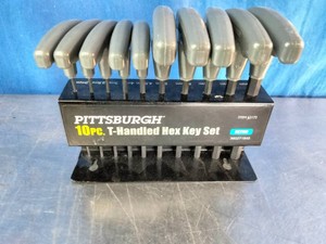 10-Piece T-Handled Metric Hex Key Set with Stand