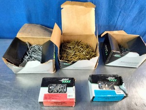 Assortment of  screws and nails,