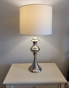 Modern Brushed Nickel Table Lamp, a