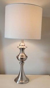 Modern Brushed Nickel Table Lamp, b