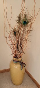 Mustard Ceramic Decorative Floor Vase