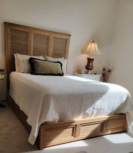 Restoration Hardware Queen Drift Shutter Bed Frame