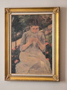 Mary Cassatt Flame Cousant Framed Impressionist Art Print, 30 x 40
