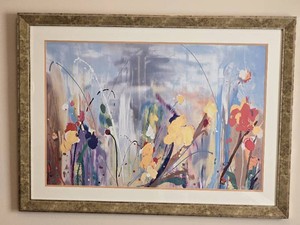 Colorful Contemporary Abstract Floral Framed Art Print - Daniel Phill - Bryony