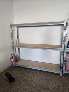 Heavy Duty Industrial Style Steel Garage Storage Shelving Unit, 2