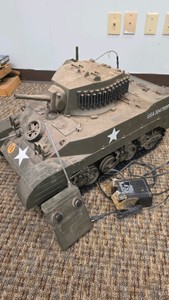 WWII-Style Radio-Controlled Tank with Controller & Charger