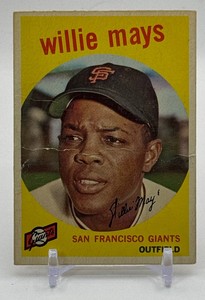 Willie Mays 1959 Topps Vintage Baseball Card No. 50